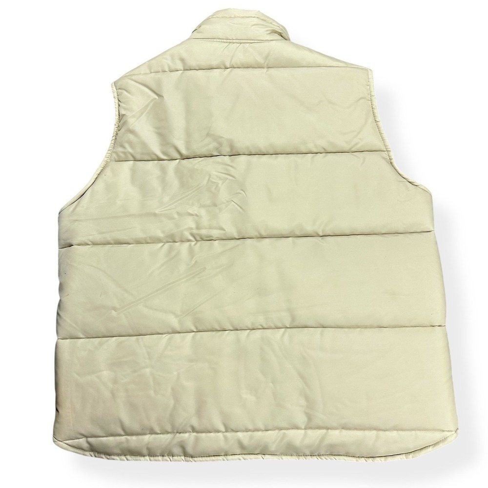 VTG 80s CO-OP Agri-Trac Radial Puffer Quilted Vest‎ Tan Men's Size Large Patch - Picture 12 of 13